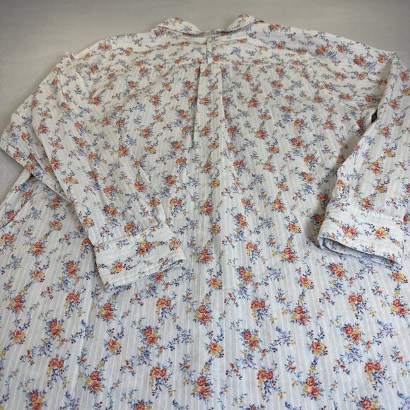 On 34th Woman's Size 1X Top Shirt Long Sleeve Floral Button Up Cottagecore - Picture 9 of 10